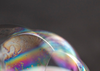 Soap bubbles abstract colorful macro structure background