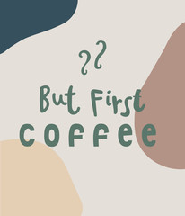 But first coffee concept. Soft pastel colored background. Autumn concept.