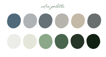 Set of color palette. Pastel color