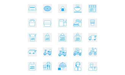  take away,delivery,to go,take out icon for stay home