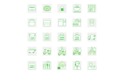  take away,delivery,to go,take out icon for stay home