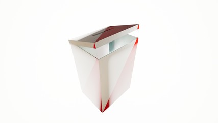 Skrzynia wyborcza, wybory, głosowanie, karty do głosowania, ilustracja w 3D - obrazy, fototapety, plakaty