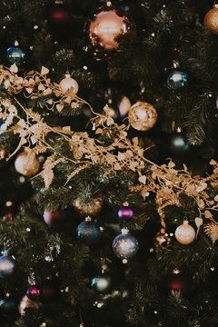 Full Frame Shot Of Decorated Christmas Tree