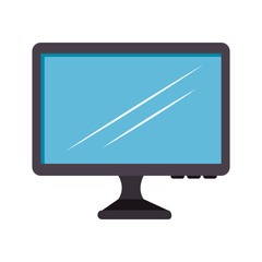 computer monitor device isolated icon vector illustration design