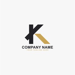 Real estate logo design. Letter K house abstract symbol. Outline the home icon vector.