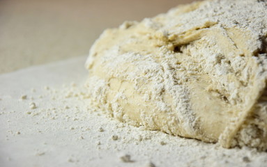 Brotteig roh - Nahaufnahme