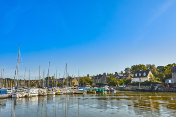 Fototapeta na wymiar Port Lyvet, Canal d'ille et Rance, Brittany, France