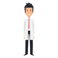 doctor male avatar character icon vector illustration design