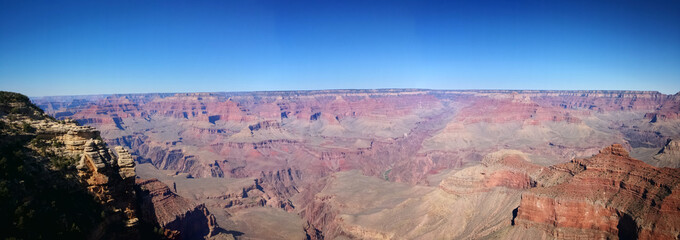 Panorama from Mather Point over the Grand Canyon, Arizona, USA