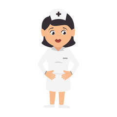 nurse professional avatar character icon vector illustration design