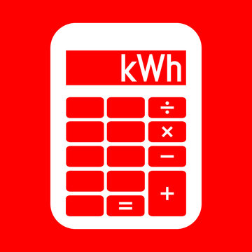 Calculator Kilowatt Hour. Calculate Vector Icon