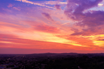 Marvelous colourful sky with clouds