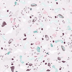 Terrazzo Texture Vector. Flooring Seamless Pattern