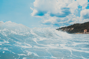 sea wave close up