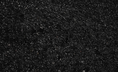 Seamless dark asphalt texture in horizontal aspect ratio. Big grains.