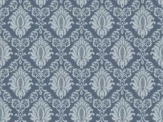 Foto auf Acrylglas Damask seamless pattern element. Vector classical luxury old fashioned damask ornament, royal victorian seamless texture for wallpapers, textile, wrapping. Vintage exquisite floral baroque template. © garrykillian