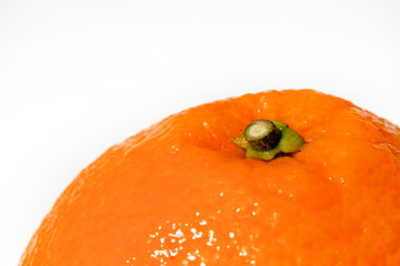 Fresh Refreshing Orange Fruit Isolated White Background  