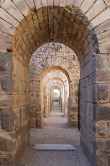 Pergamon, Turkey - a well preserved site from ancient Greek and Roman period, Pergamon is a Unesco World Heritage. Here in particular a glimpse of the archeological area 