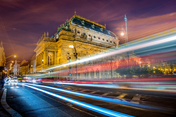 Old Town Square at night in the center of Prague City © CK