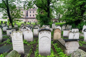 Jewish cemetery in Krakow, Poland