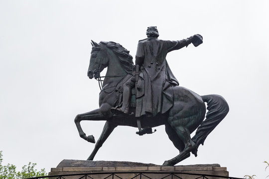 Detail of monument in Krakow, Poland