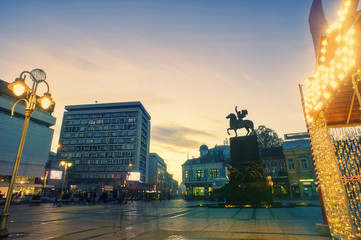 City of Nis, Long exposure of the city center during the sunset