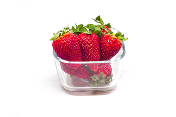 Strawberries, Isolated, White Background