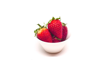 Strawberries, Isolated, White Background