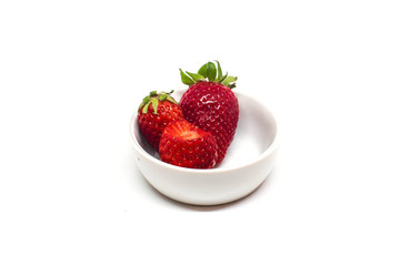 Strawberries, Isolated, White Background