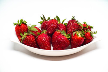 Strawberries, Isolated, White Background