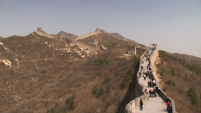 The Great Wall of China panorama pollution in the air