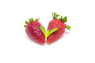 Strawberries, Isolated, White Background