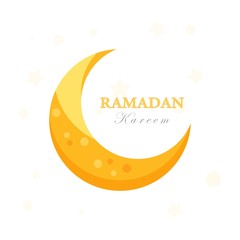 Fototapeta na wymiar Ramadan kareem, islamic moon and around star pattern. Vector design