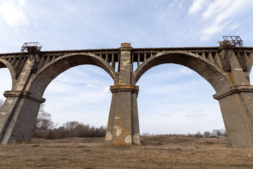 old stone train bridge viaduct