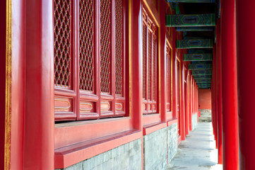 View of interior of the Forbidden City (Palace Museum) in Beijing - China