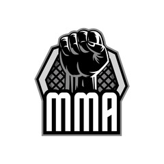 Modern professional mixed martial logo design