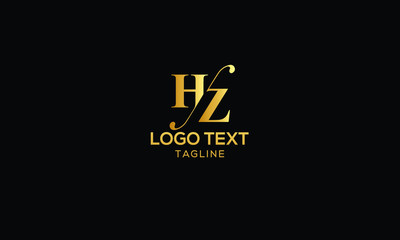 HZ logo design template vector illustration minimal design
