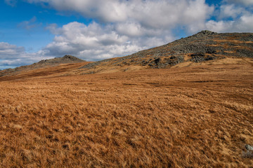 Fototapeta na wymiar Bera Bach The Carneddau are a group of mountains in Snowdonia, Wales. They include the largest contiguous areas of high ground in Wales and England