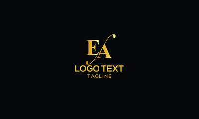Fototapeta premium EA logo design template vector illustration minimal design