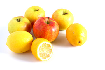 Fruit on a white background. Suitable for advertising background.