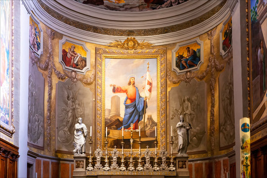 Particolare all' interno del duomo di Palmanova, citt&agrave; fortezza patrimonio dell 'unesco.