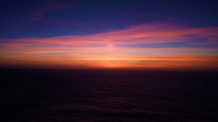 puesta del sol en finisterre, camino de santiago , galicia.