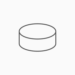 hockey puck icon, sport vector