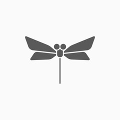 dragonfly icon, animal vector, insect illustration