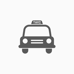 taxi icon, cab vector, car illustration