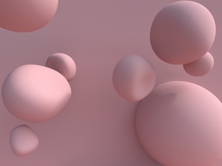 3d rendering of modern abstract background in pastel color