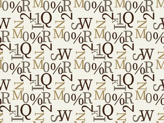 Spring. Colors.  numbers. alphabet. Pattern without seams