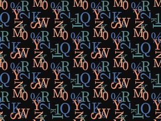 Spring. Colors.  symbols.  letter. Pattern without seams