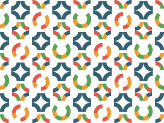 circle and  period on a seamless spring pattern.