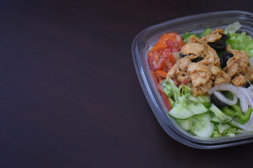 chicken Tikka salad with space to add text